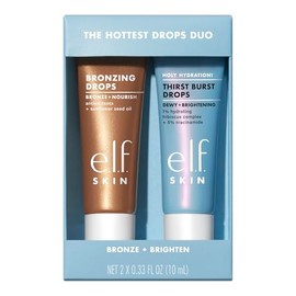 e.l.f. SKIN The Hottest Drops Duo - Juego de cuidado de la piel con gotas de explosión de sed y gotas bronceadoras, para un aspecto húmedo y bañado por el sol, vegano y libre de crueldad