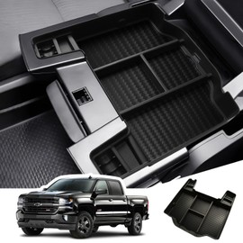 Treesiche Center Console Organizer Upgrade Flocked Liner Interior Compatible with RAM 1500 2500 3500 2019-2024 2025