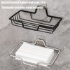 2 Pcs Soap Dish Holder, No Drilling, 304 Rustproof Stainless
