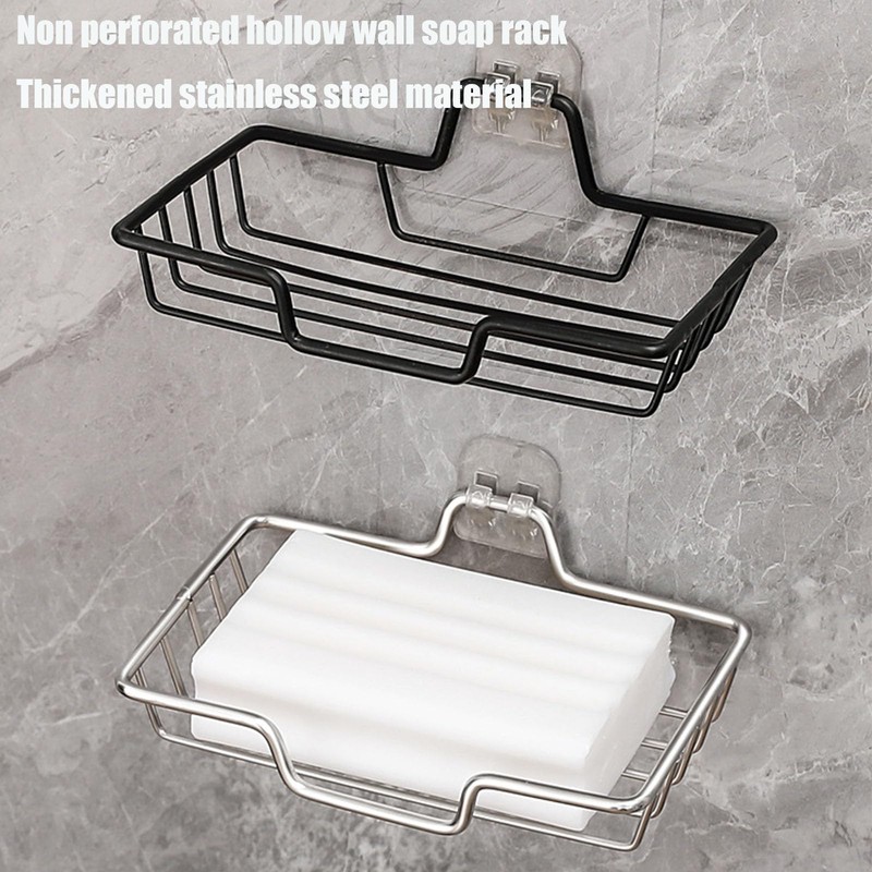 2 Pcs Soap Dish Holder, No Drilling, 304 Rustproof Stainless