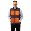 ORORO Men's Dual Control Heated Vest with 5 Heat Zones,
