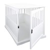 Casual Home Wooden Large Pet Crate, End Table, White