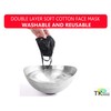Black Face Mask Soft Cotton Comfortable Washable Reusable Breathable Stretchable