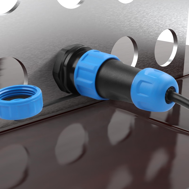 YACSEJAO WM13/SP21 Aviation Connector Panel Mount Kit, IP67 Waterproof, 1,2,3,4,5,6,7,9