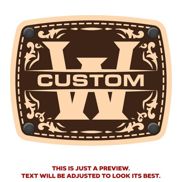 CityLocs Custom Initials Hat with Engraved Leather Patch - Letter: