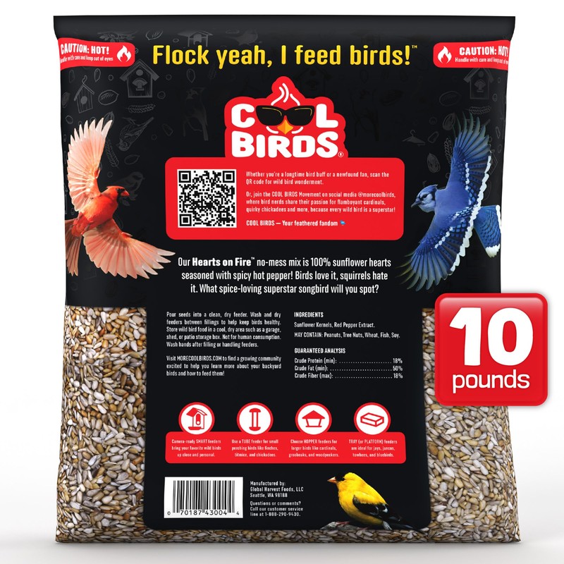 COOL BIRDS Hearts on Fire Hot Bird Seed – 10