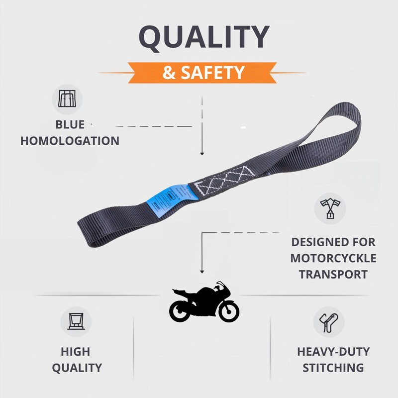INTAKO Lashing Loops Motorcycle 800 kg 25 mm x 30