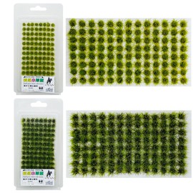Attuslla Pack of 208 Static Grass Tuft Snow Static Grass Tufts Scenics Grass Tufts for Miniature Tabletop Games Model Railway