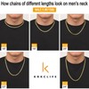 KRKCLIFE 5MM Chain Necklace for Women Men 18", 14K Gold