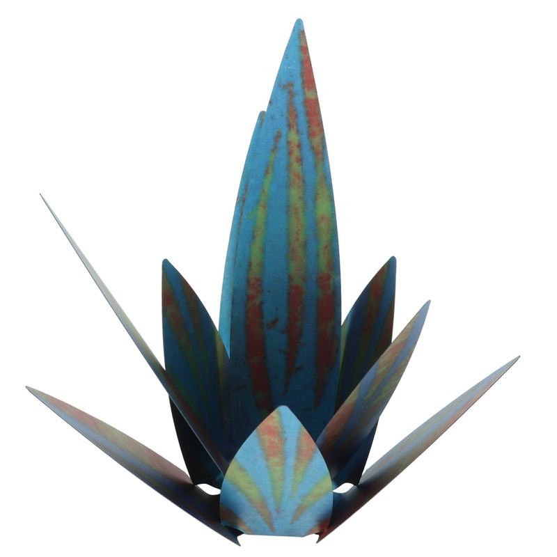 9PCS Tequila Rustic Sculpture Waterproof DIY Metal Agave Plant for