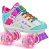 Roller Derby Sparkles Lighted Roller Skates White/Rainbow Size 5