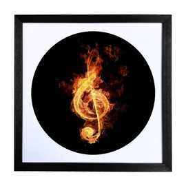 EVQUIT Square 14x14 Gallery Wall Picture frame with 12x12 Round Mat Photo Frame Black