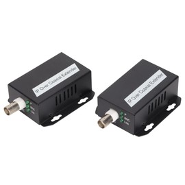 2Pcs IP Extender, Over Coax Cable Converter Ethernet Extender Set, Two Way Stable Small Size Ethernet Adapter