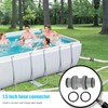 hicoosee Pack of 2 Pool Hose Connectors 38 mm with