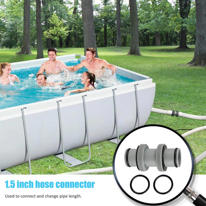 hicoosee Pack of 2 Pool Hose Connectors 38 mm with