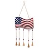 Evergreen Garden Beautiful American Flag Beaded Wind Chime - 10