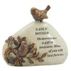 Sadly Missed Robin Bird Memorial Graveside Stone Plaque Ornament