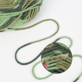 Pretty Jolly 2 Skeins Bulky Acrylic Yarn Soft Colorful Yarn, Crocheting & Knitting, Quality & Multicolored, Total 100g×2/73m×2 (Green Gradient)