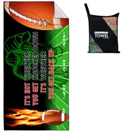 Violetpos Rugby Beach Towel 90 x 180 cm Quick Drying American Football Bath Towel Sand-Free Towel Beach Towel Beach Towels Large Bath Towel Portable Towels Lightweight and Thin Sports Theme