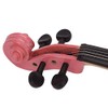 BRLUCKY Home New 1/4 Acoustic Violin Case Bow Rosin Pink