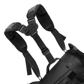 Bekith Golf Bag Straps, Swivel Backpack Straps, Golf Bag Double Shoulder Strap Replacement Comfort Adjustable, Thick Padded Carrying Bag Strap, Black