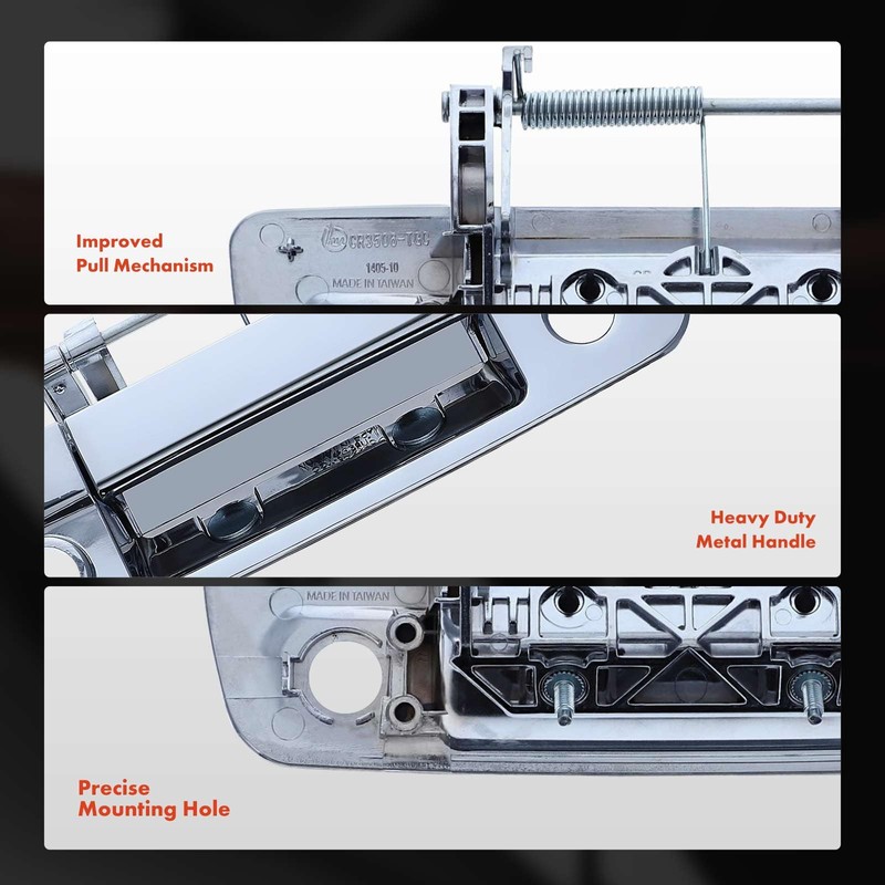 A-Premium Upgraded Metal Tailgate Handle Liftgate Latch Handle with Keyhole