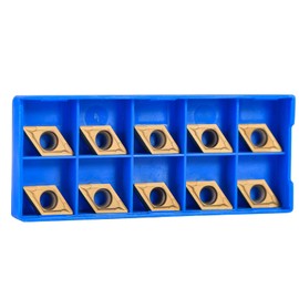 10pcs CNC Carbide Insert Cutters, CNC Milling Inserts Indexable Lathe Milling Inserts Turning Tools with Box DCMT11T304-HM YBC251