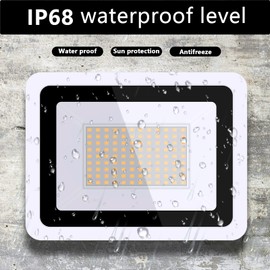 Ultra-Thin MIWAT LED Flood Light Spotlight Led Search Lamp 220V Floodlights for Outdoor Garden Street Square (Warm White-2700K, 100W)