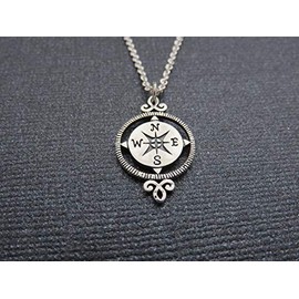 Retirement Gifts for Women | Sterling Silver Compass Necklace | Victorian Compass