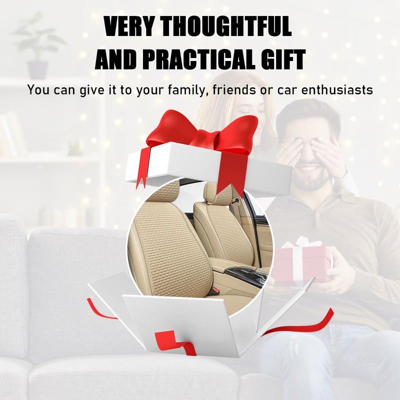 Yourkar 4PCS Car Seat Cover Pad, Breathable Auto Front Seat