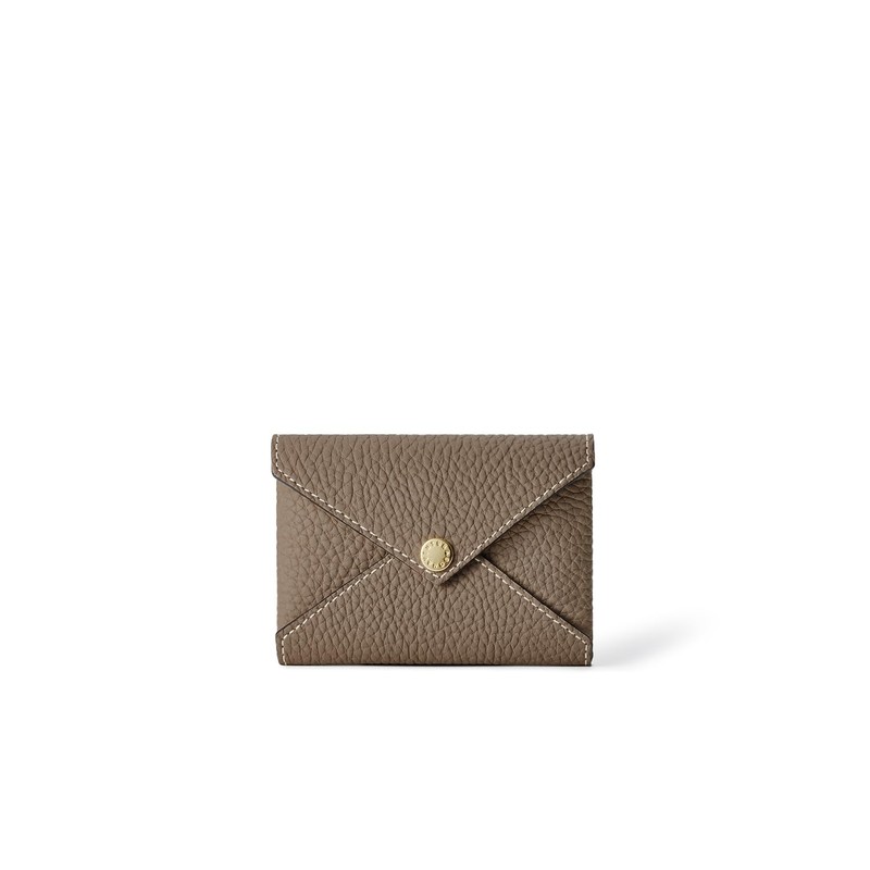 Bonaventura Envelope Card Case Shrink Leather, etaupe
