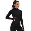 Loovoo Black Workout Jacket Women Cropped BBL Jacket Define Athletic