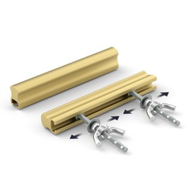 goldenwarm 15 Pack Adjustable Cabinet Pull Gold Drawer Pulls Brushed Brass Cabinet Handles 1" to 4"(25-102 mm) Adjustable Hole Distance