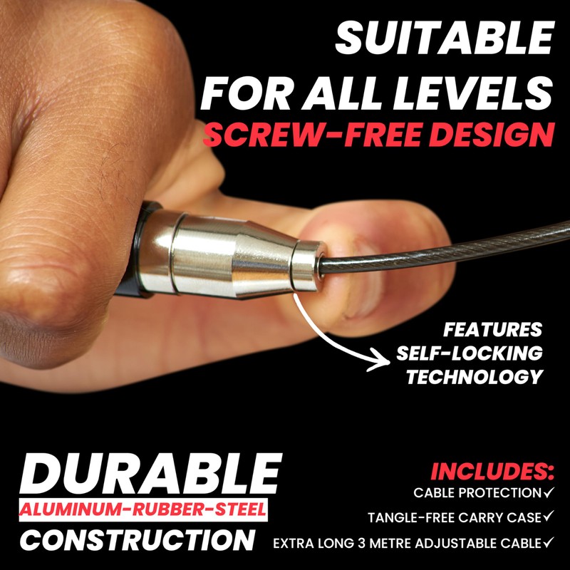 Forge Speedrope Skipping Rope. Ideal for Cross Training, Boxing, HIIT,