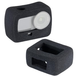 HSU Sponge Windproof Cover Windproof Cover for DJI Osmo Action 6 Action Camera, Sponge Cover Windproof Case Noise/Wind Noise Action Camera Accessories (Pack of 2)