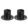 sourcing map 0.88'' Dia Stainless Steel Pole Sockets Flange Rod