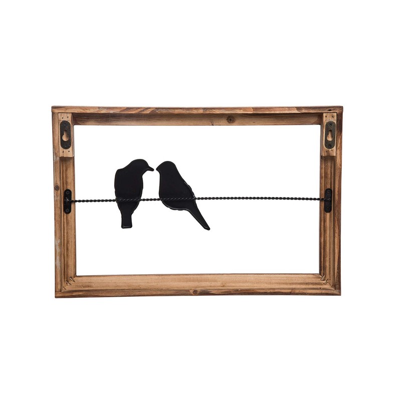 Foreside Home & Garden 18 x 12 inch Rustic Birds