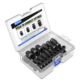 TAILONZ PNEUMATIC 6 8 10 12 MM Tube OD Plastic Push-in Connect Tubing Pneumatic Cap Plug Fitting PPF (Pack of 40)