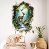 Upfirst Stag Deer with Evergreen Pines Wall Stickers