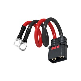 QS8 Anti-Spark Male Connector with 11.8-inch 8AWG Silicone Wire, Crimped Terminal Ends, Designed for RC LiPo Battery Applications (QS8 Male)