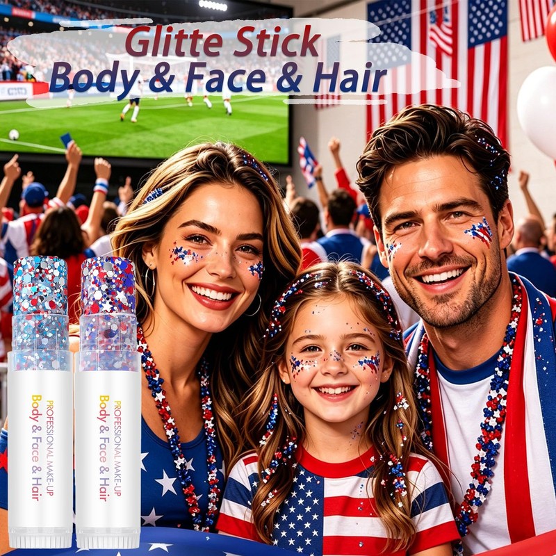 2Pcs Glitter Stick, Body & Face Glitter Stick, Body Glitter,