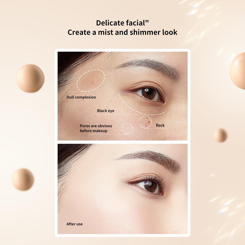 BLUE LOVE Cushion Liquid Foundation BB Cream, Lightweight Makeup BB