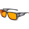 CAXMAN 99.9% Blue Light Blocking Glasses Sleep Glasses Orange Tinted