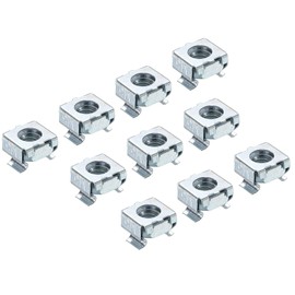 PATIKIL M5 Cage Nuts Carbon Steel for Server Rack Cabinets, Blue, White, 30 Pack