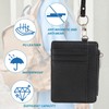 DXLing Leather Mini Wallet Credit Card Holder for Men, Card