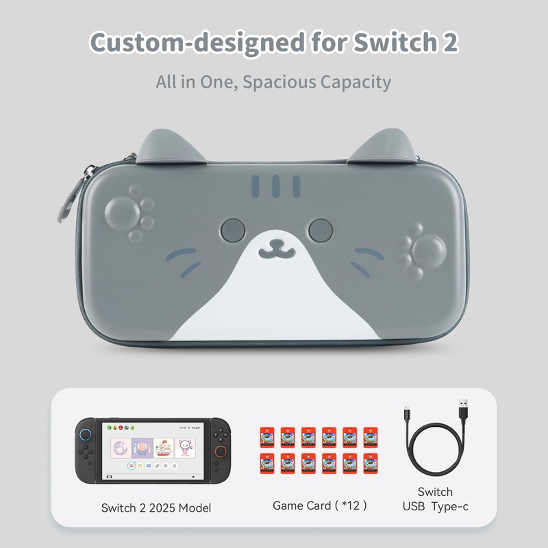 GeekShare Carrying Case Compatible with Switch 2 (2025) 7.9 Inch,