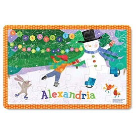 Jigsaw Puzzles for Kids Ages 3-5 Year Old 24 Piece, Toddler Children Learning Educational Toys for Boys and Girls, Frosty Snowman