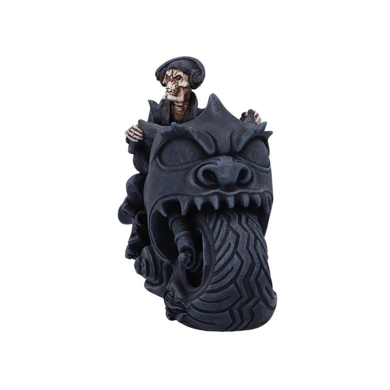 Nemesis Now Rebel Rider Skeleton Biker Figure, Black, 19 cm