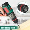 1.5-13 mm Keyless Drill Chuck, Red Striped All-Metal Chuck, with