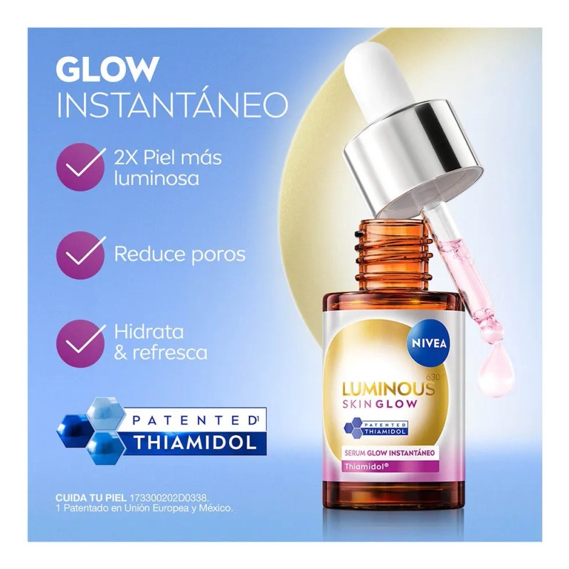 Nivea Serum Skinglow Luminous Instantáneo 15ml Todo Tipo De Piel